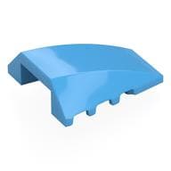 Brick Wedged, Curved 4 x 4 No Top Studs em Azul médio