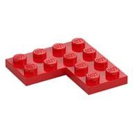 Plate 4 x 4 Corner em Vermelho