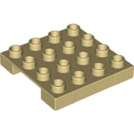 Duplo Loading Pallet 4 x 4 Indented Side em Bege