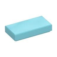Tile 1 x 2 with Groove em Azul-céu