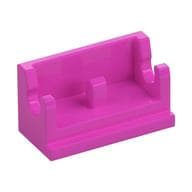 Hinge Brick 1 x 2 Base em Rosa escuro