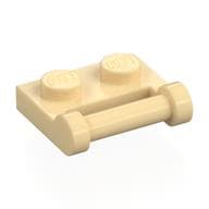 Plate Special 1 x 2 [Side Handle Closed Ends] em Bege
