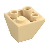 Brick Sloped Inverted 45° 2 x 2 Double Convex em Bege