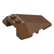 Brick Wedged, Sloped 4 x 4 Triple, Stud Notches em Marrom avermelhado