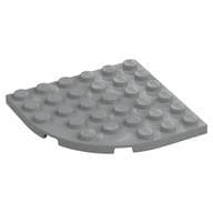 Plate Round Corner 6 x 6 em Cinza azulado claro