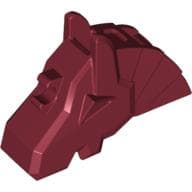 Animal / Creature Accessory, Horse Battle Helmet [Angular, Front Clip] em Vermelho escuro
