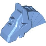 Animal / Creature Accessory, Horse Battle Helmet [Angular, Front Clip] em Azul médio
