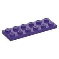 Plate 2 x 6 em Roxo escuro