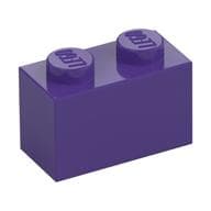 Brick 1 x 2 em Roxo escuro