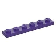Plate 1 x 6 em Roxo escuro