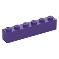 Brick 1 x 6 em Roxo escuro