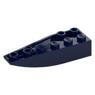 Brick Wedged, Curved Inverted 6 x 2 Right em Azul escuro
