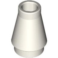 Cone 1 x 1 [No Top Groove] em Brilha no escuro opaco