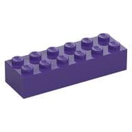 Brick 2 x 6 em Roxo escuro