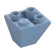 Brick Sloped Inverted 45° 2 x 2 Double Convex em Azul areia