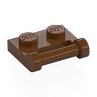 Plate Special 1 x 2 [Side Handle Closed Ends] em Marrom avermelhado