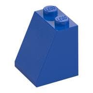 Brick Sloped 65° 2 x 2 x 2 with Bottom Tube em Azul