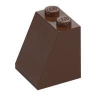 Brick Sloped 65° 2 x 2 x 2 with Bottom Tube em Marrom