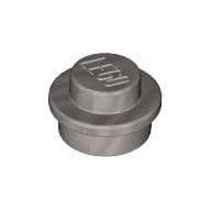 Plate Round 1 x 1 with Solid Stud em Prata cromado