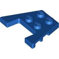 Wedge Plate 3 x 4 with Stud Notches em Azul