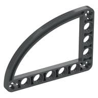 Technic Beam 5 x 7 L-Shape with Quarter Ellipse Thin em Cinza azulado escuro