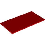 Tile 8 x 16 with Bottom Tubes on Edges em Vermelho