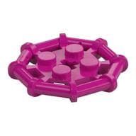 Plate Special 2 x 2 with Bar Frame Octagonal em Magenta