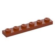 Plate 1 x 6 em Laranja escuro