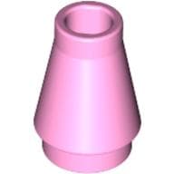 Cone 1 x 1 [No Top Groove] em Rosa vivo