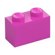Brick 1 x 2 em Rosa escuro