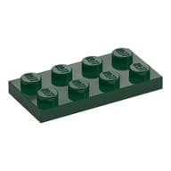 Plate 2 x 4 em Verde escuro