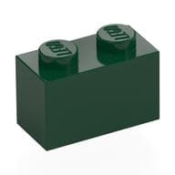 Brick 1 x 2 em Verde escuro