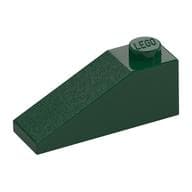 Brick Sloped 33° 3 x 1 em Verde escuro