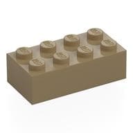Brick 2 x 4 em Bege escuro
