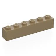 Brick 1 x 6 em Bege escuro