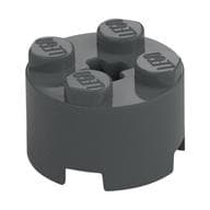 Brick Round 2 x 2 with Axle Hole em Cinza azulado escuro