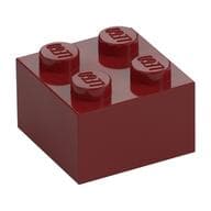 Brick 2 x 2 em Vermelho escuro