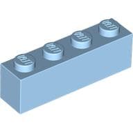 Brick 1 x 4 em Azul pastel