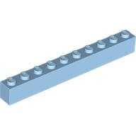Brick 1 x 10 em Azul pastel