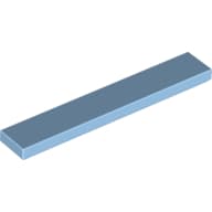 Tile 1 x 6 with Groove em Azul pastel