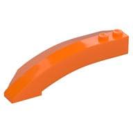 Brick Wedged, Curved 8 x 3 x 2 Open Right em Laranja