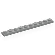 Plate 1 x 10 em Cinza azulado claro