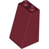 Brick Sloped 75° 2 x 2 x 3 [Hollow Studs] em Vermelho escuro