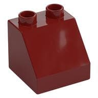 Duplo Brick 2 x 2 Slope 45° em Vermelho escuro