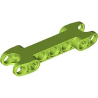 Technic Axle and Pin Connector 2 x 7 with Two Ball Joint Sockets em Verde-limão