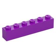 Brick 1 x 6 em Roxo claro