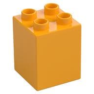 Duplo Brick 2 x 2 x 2 em Laranja vivo claro