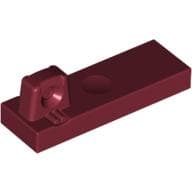 Hinge Tile 1 x 3 Locking with 1 Finger on Top em Vermelho escuro