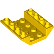 Brick Sloped Inverted 45° 4 x 4 Double with 4 x 2 Recessed em Amarelo