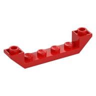 Brick Sloped Inverted 45° 6 x 1 Double with 1 x 4 Recessed em Vermelho